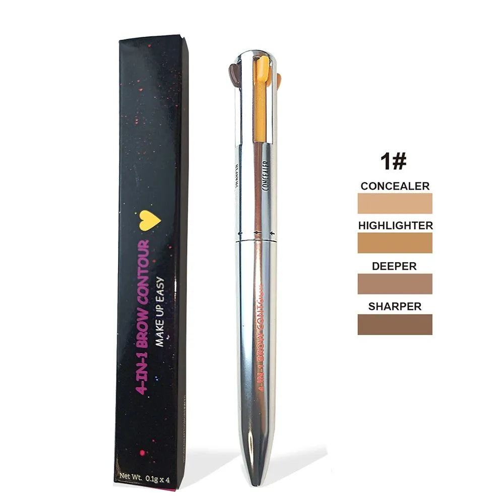 Touch Up Makeup Pen, 4 In 1 Makeup Pen, best eyeliner pencil, lip liner pencil, brow enhancer, highlighter, BellePen