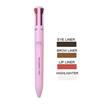 Touch Up Makeup Pen, 4 In 1 Makeup Pen, best eyeliner pencil, lip liner pencil, brow enhancer, highlighter, BellePen